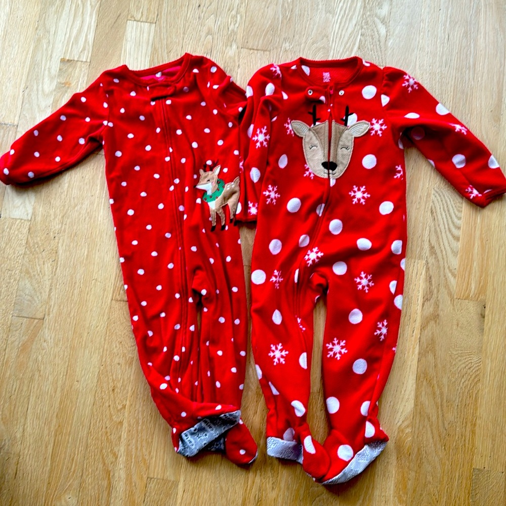 Carter’s reindeer fleece pajamas 2T